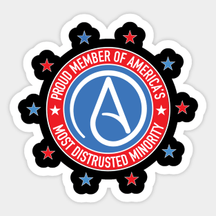 Atheist Symbol - Most Distrusted Minority Sticker